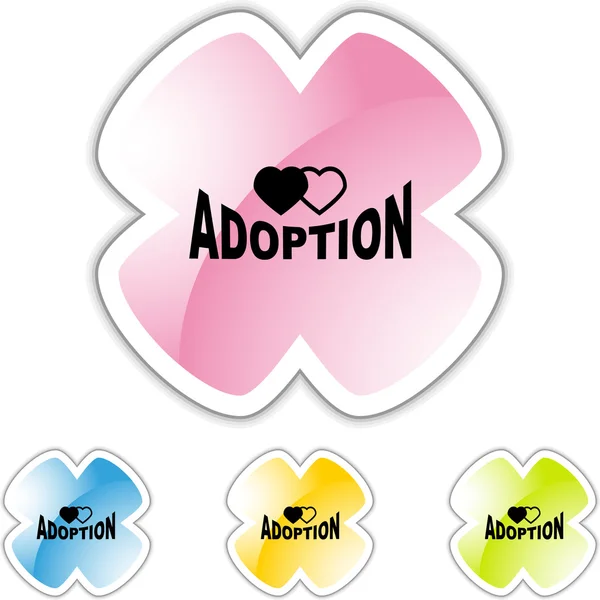 Adoption web button — Stock Vector