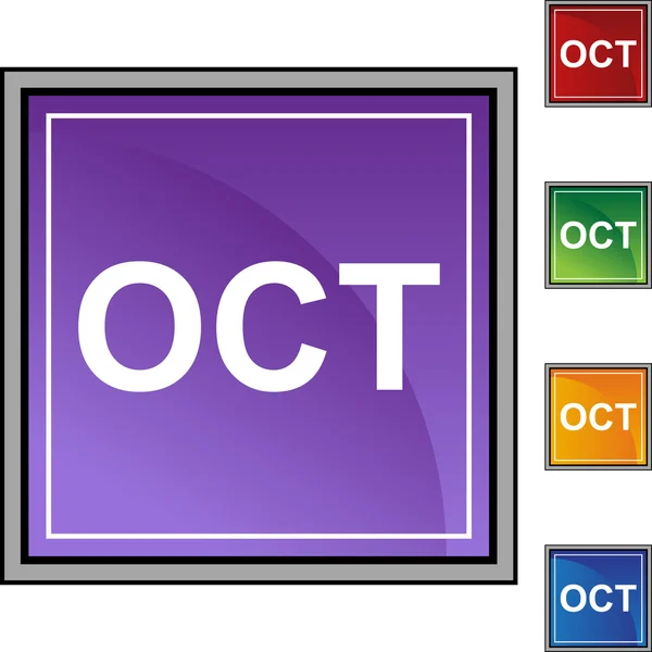 Oktober web knop — Stockvector