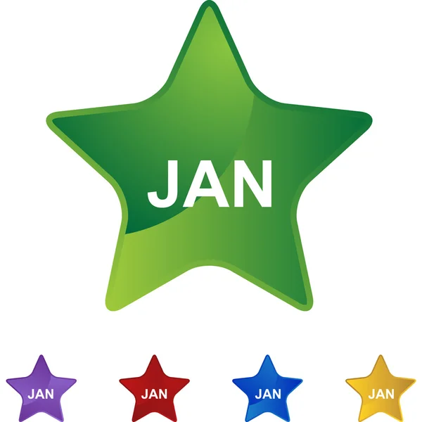 January web button — Stock Vector