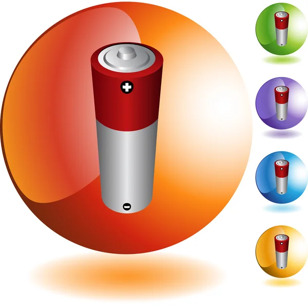 Ícones coloridos da bateria —  Vetores de Stock