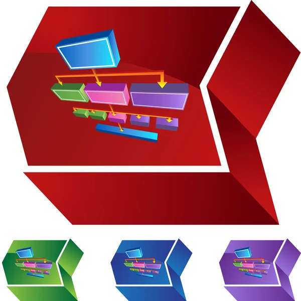 Organigrama botón web — Archivo Imágenes Vectoriales