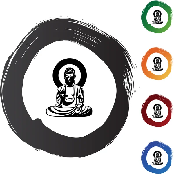 Buddha-web ikon — Stock Vector