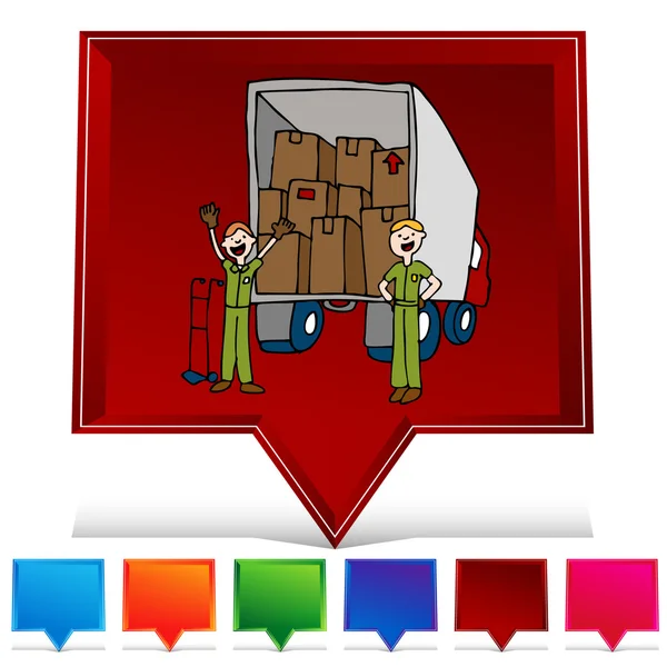 Friendly Moving Company — Stock Vector