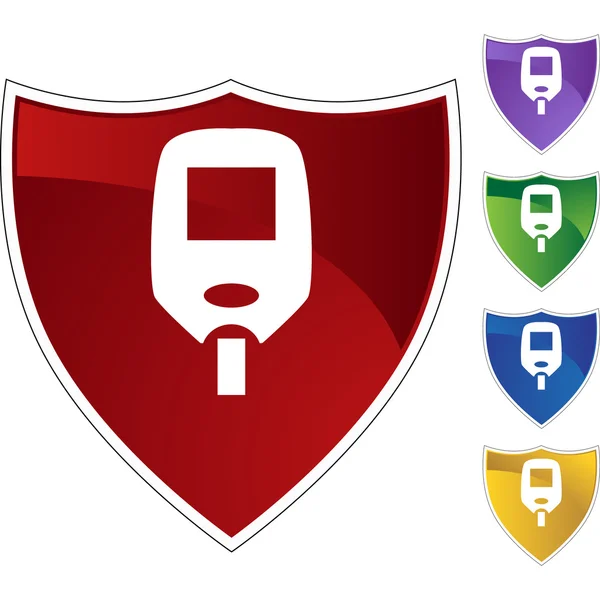 Set di icone per il monitoraggio dell'esame del sangue del diabete — Vettoriale Stock