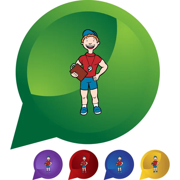 Coach web pictogram — Stockvector