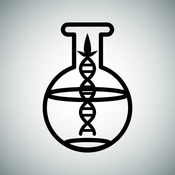 Frasco de investigación biotecnológica — Archivo Imágenes Vectoriales