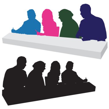 Judging Panel Silhouette clipart