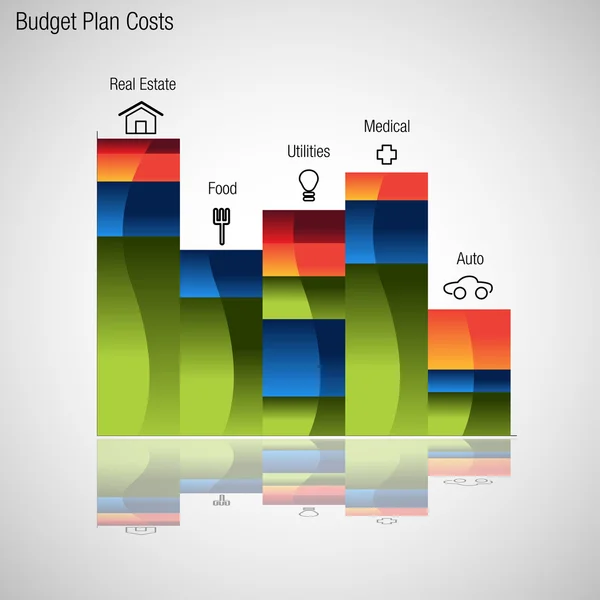 예산 계획 차트 — 스톡 벡터