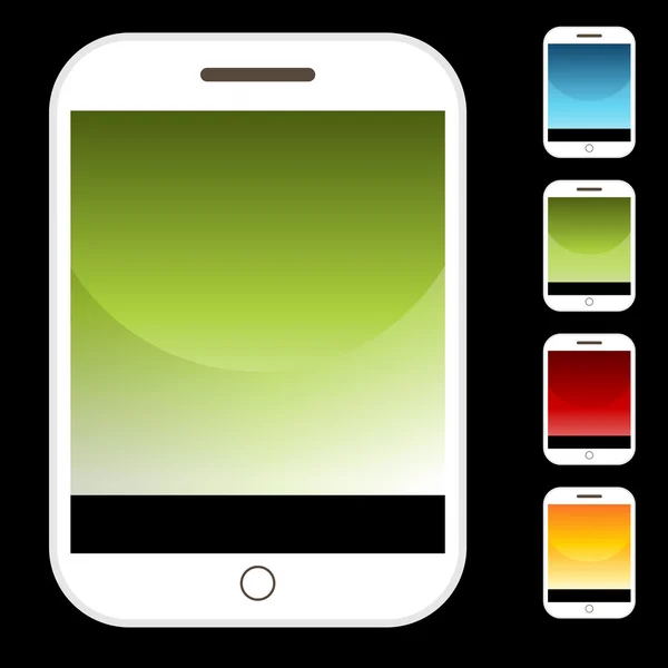 スマート フォンのボタンのアイコンを設定 — ストックベクタ