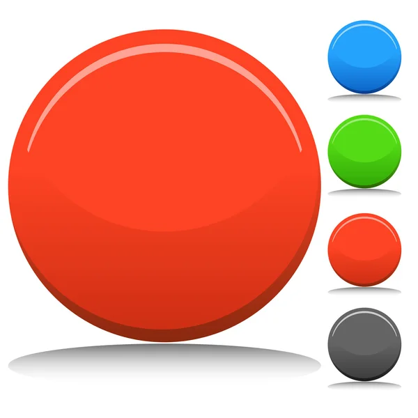 Round Button Icon Set — Stock Vector
