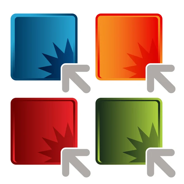 Teknisk knappeknappe Icon Set – stockvektor