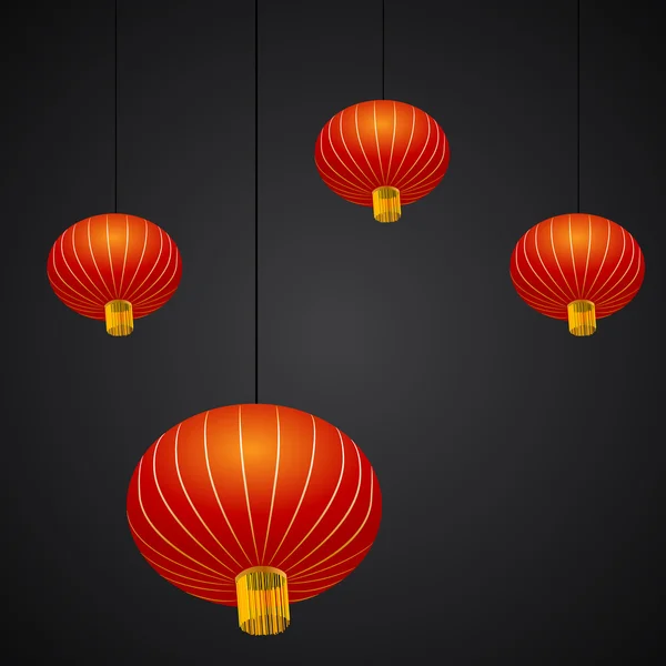 Kinesiska nyåret lantern bakgrund — Stock vektor