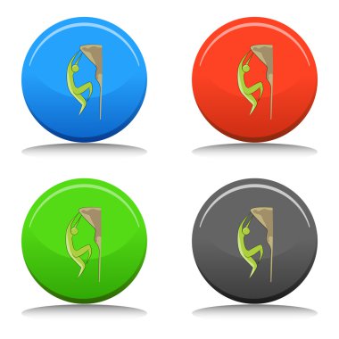 Kaya tırmanma Icon Set