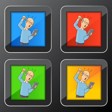 Smartphone ile karışık kıdemli