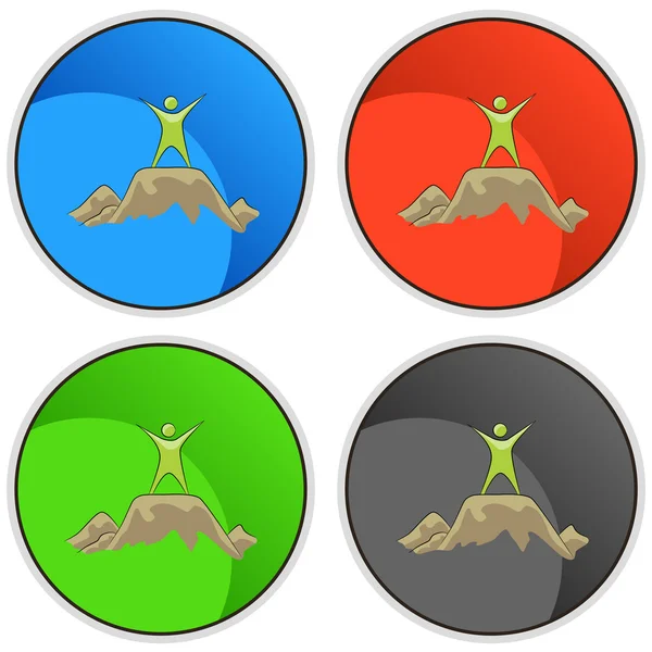 Rock Climbing Icon Set — Stock Vector