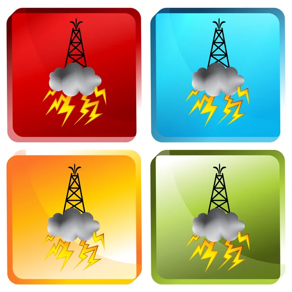 Fracking-Symbol für Ölplattform — Stockvektor