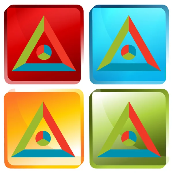 Triangle Chart Set — Stock Vector