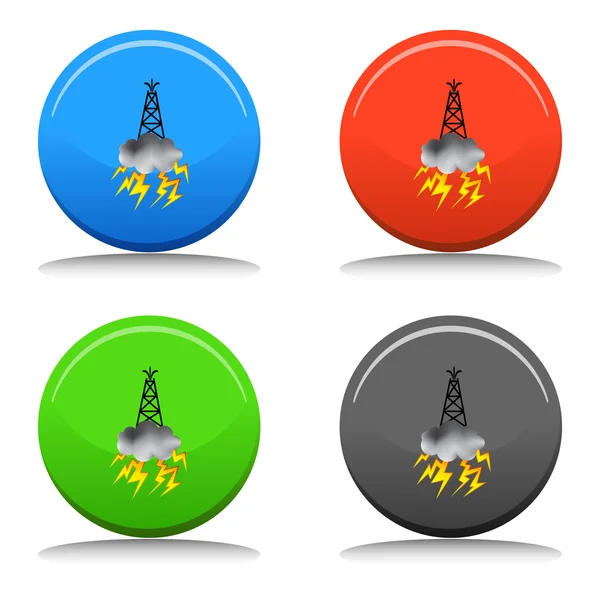 Fracking-Symbol für Ölplattform — Stockvektor