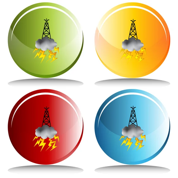 Fracking Oil Rig Symbol — Wektor stockowy