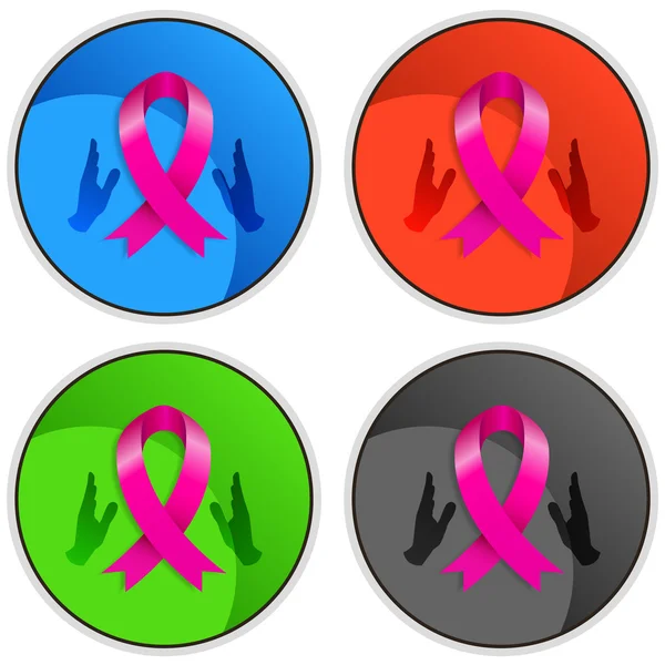 3d Charity Awareness Ribbon — Stock Vector