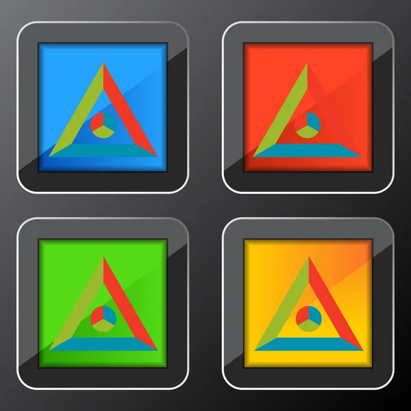 Conjunto de gráfico triangular — Vector de stock