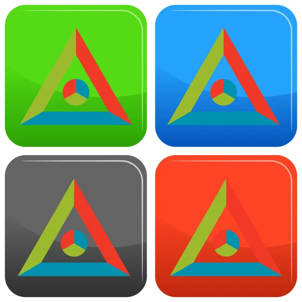 Triangle Chart Set — Stock Vector