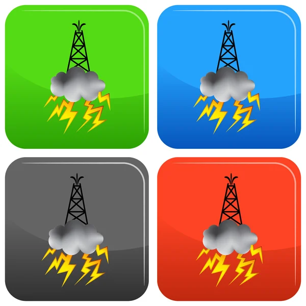 Fracking-Symbol für Ölplattform — Stockvektor