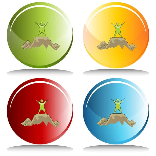 Conjunto de ícones de escalada — Vetor de Stock