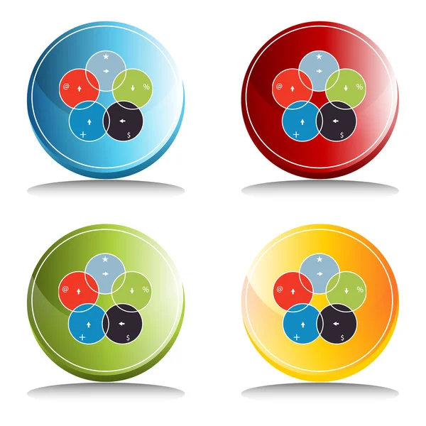 Комплект колесных дисков — стоковый вектор