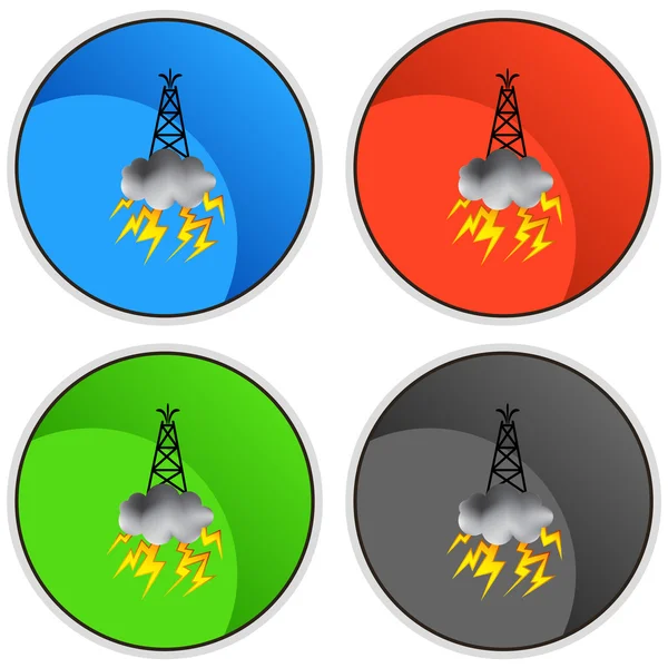 Symbole de plate-forme d'huile de fracturation — Image vectorielle