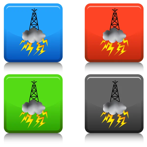 Fracking-Symbol für Ölplattform — Stockvektor