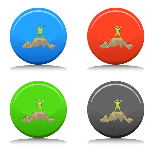Set di icone per arrampicata su roccia — Vettoriale Stock