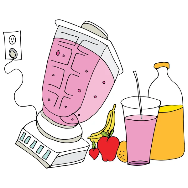 Máquina de mistura de smoothie —  Vetores de Stock
