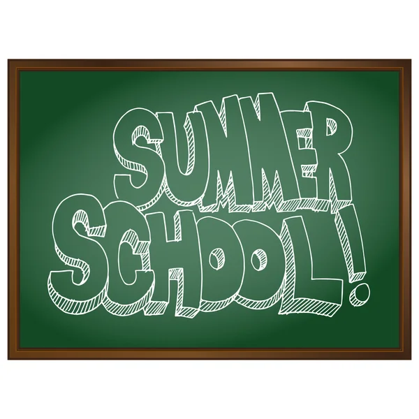 Summer School Chalkboard — Stockový vektor