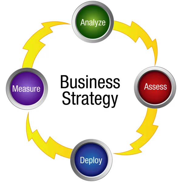 Icona strategia aziendale — Vettoriale Stock