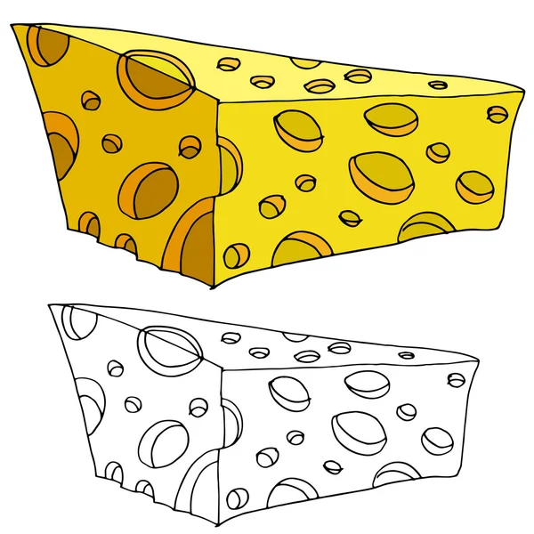Swiss Cheese Cartoon — 图库矢量图片