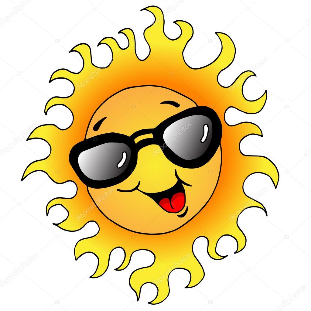 Happy Sun With Sunglasses