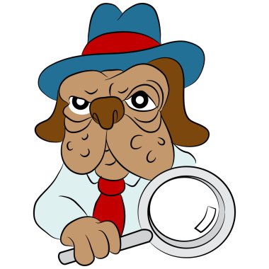 Dog Detective Cartoon clipart