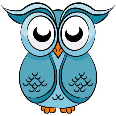 Mavi çizgi film baykuş