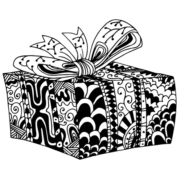 Wrapped Gift in Box — Stock Vector