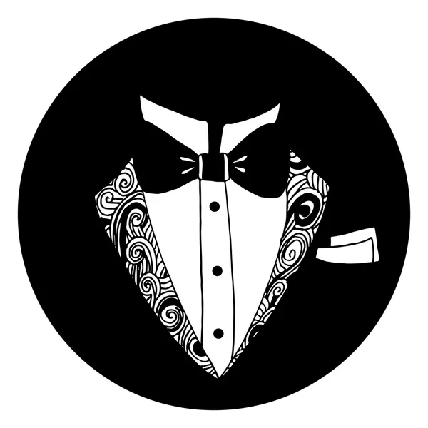 Tuxedo Round Icon — Stockvector