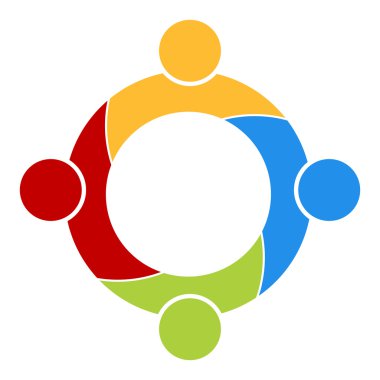 Ekip çalışması daire simgesi