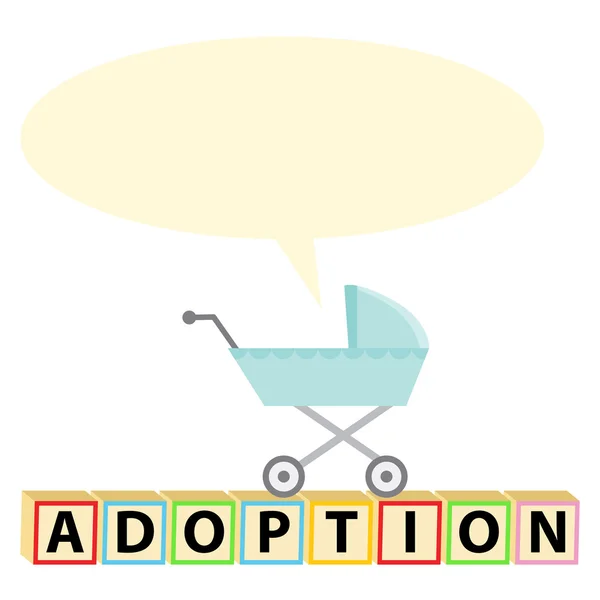 Icono de adopción de niños — Vector de stock