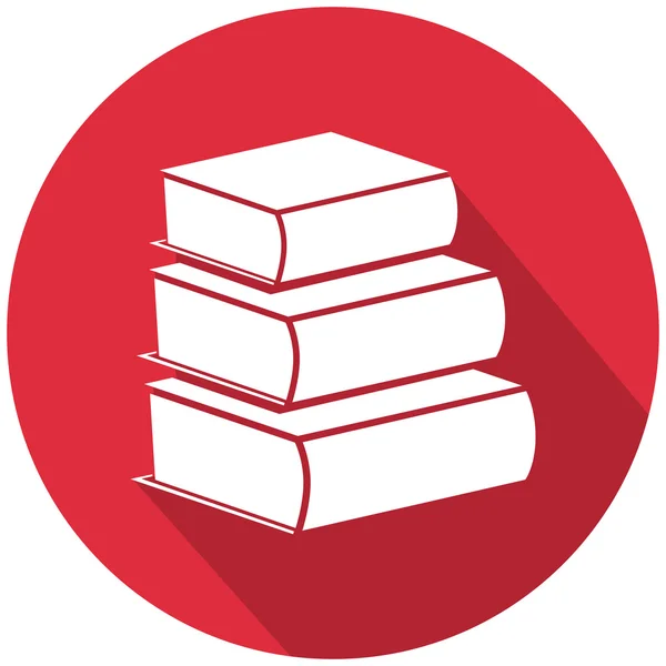 Icono de libros apilados — Vector de stock