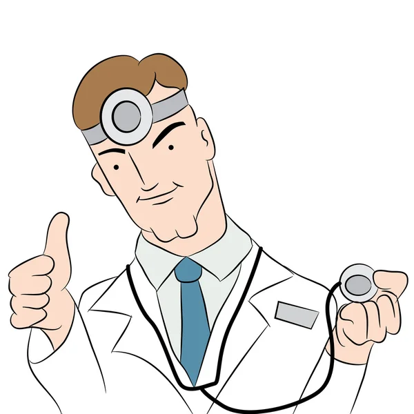 Doctor Giving Positive Test Result — Stock Vector