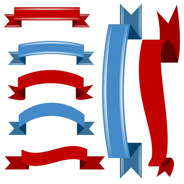 Conjunto de ícone banner patriótico — Vetor de Stock