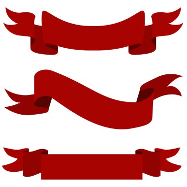 Kırmızı kurdele afiş Icon Set