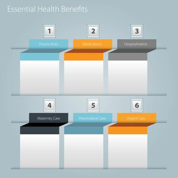 Ícone de benefícios essenciais para a saúde —  Vetores de Stock