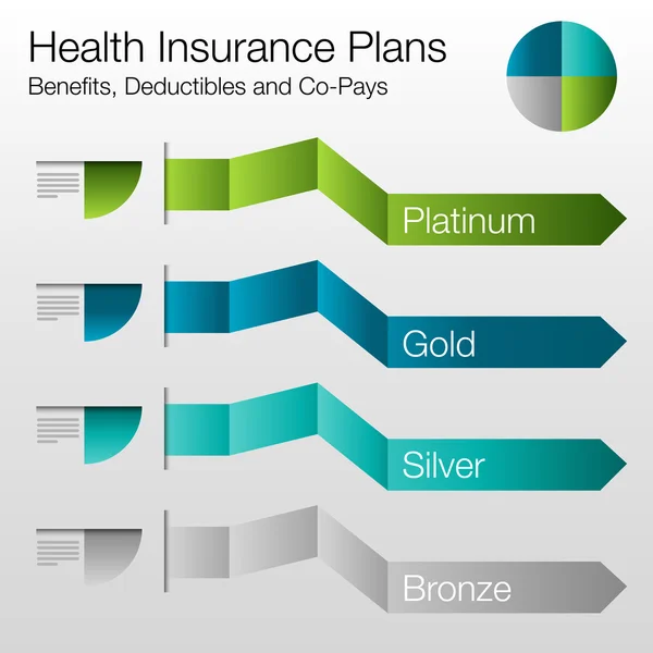 Health Insurance Plan Chart — Stock Vector