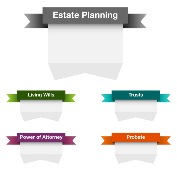 Estate Planning Icon Set — Stockvector